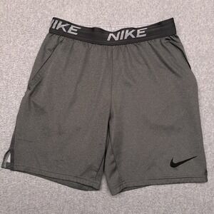 Nike Dri-FIT Knit Veneer Training Shorts Mens Small Gray Running Gym CZ1265